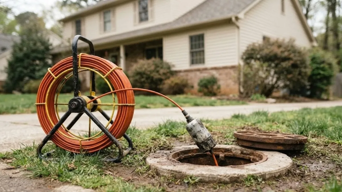 Sewer scope inspection before buying a home in Roswell, GA